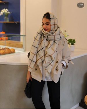 شال موهر چهارخونه زارا وارداتی - Image 2