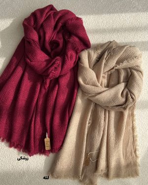 شال نخ پنبه حصیری پاییزه - Image 3