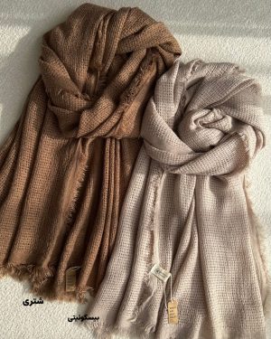 شال نخ پنبه حصیری پاییزه - Image 4